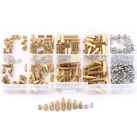 Kit d'écrous et vis d'écartement M2 à six pans creux mâles et femelles (jeu C) (1/5)