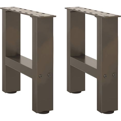 Maison Exclusive - Patas para mesa de centro de acero natural (2