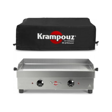 Krampouz – Housse de protection pour plancha inox Samba – Polyester enduit acrylique – Cordon de resserrage – Protection intempéries et saleté (1/2)