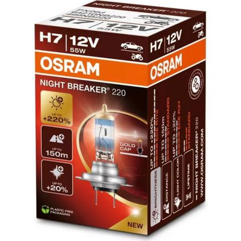 Ampoule H7 - Halogène - 55 W - 12 V - Faisceau 150 M - PX26d - Pour Phare Avant - Lot De 2 (1/5)