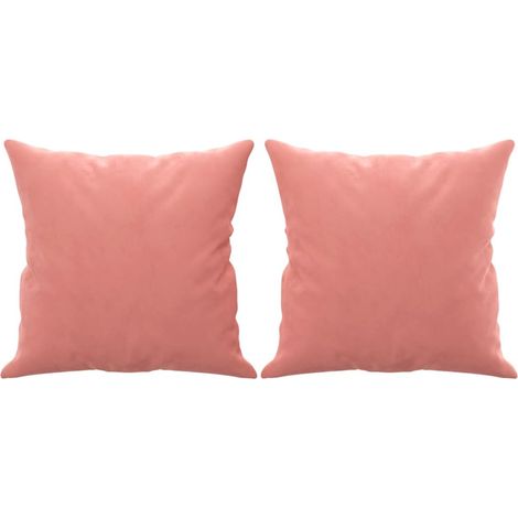 2 Coussins décoratifs Rose 40 x 40 cm En Velours. Idéal Salon, Sofa et Canapé (1/5)
