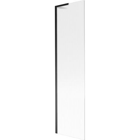 Mexen Next L Badewannen-Faltwand 1-flügelig 50 x 150 cm, Streifen, schwarz - 895-050-000-03-09-70 (1/5)