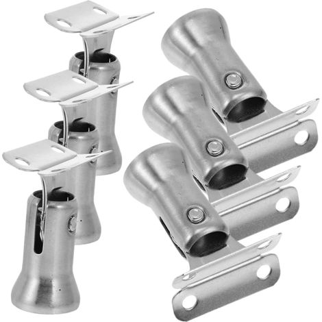6 Pièces Rampe D'escalier Mains Courantes Pour Escaliers Intérieurs Supports De Rampe Pour Main Courante Quincaillerie De Soutien Des Escaliers Acier Inoxydable Accoudoir (1/5)