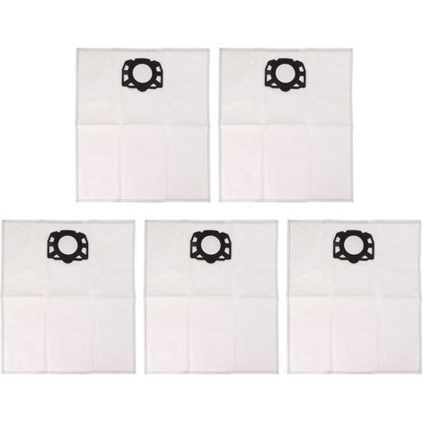 Sacs aspirateur pour Kärcher WD4 - Lot de 5 sacs en tissu non tissé avec fermeture automatique, filtration optimale (1/5)