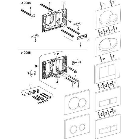 Kit tige d'enclenchement pour plaque de commmande