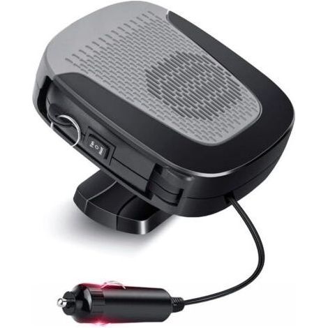 Chauffage de voiture portable à chauffage rapide pour pare-brise de voiture, dégivrage de voiture, 12 V 150 W, allume-cigares, chauffage 2 en 1 avec base rotative à 360° (1/4)