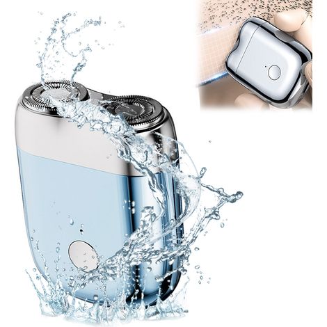 Rasoir électrique homme portable USB étanche, tondeuse à barbe homme sèche et humide, rasoir de voyage et maison, rechargeable (1/5)