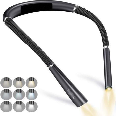 Lampe de lecture tour cou LED, 3 couleurs, températures couleur (1/5)