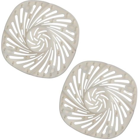 Sollbry 2 PCS Attrape-Cheveux de vidange de Douche, Couvercle de vidange Anti-colmatage, Filtre d'évier carré, Bouchon de Cheveux de Salle de Bains pour Baignoire, Blanc (1/5)