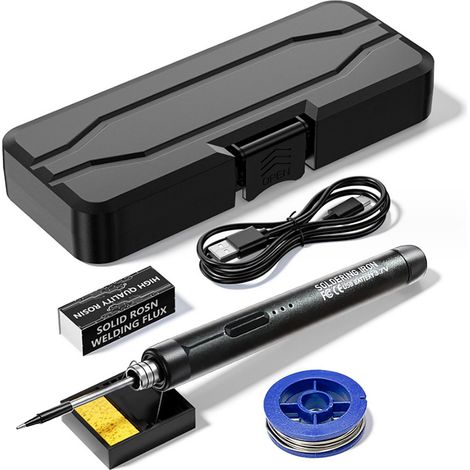 Tragbarer, intelligenter USB-Lötkolben, multifunktionaler Lötstift mit Temperatureinstellung von 300 bis 400 °C für Lötreparaturen und Wartungsarbeiten. (1/4)