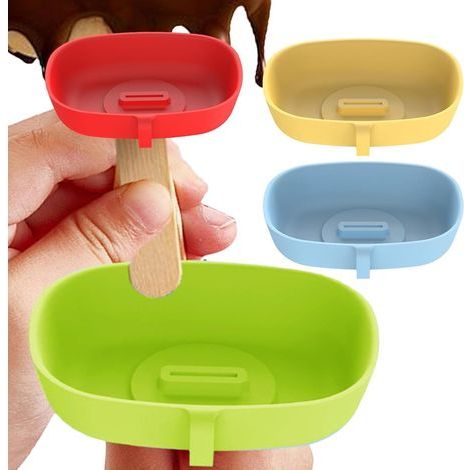 Porta gelato per bambini con rivestimento in silicone. Supporto per gelato e dessert surgelati, vassoio per snack surgelati, raccogligocce, aspira gli snack surgelati sciolti.