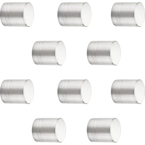 10er Pack - Möbelknopf EK06 Ø 15 mm Edelstahl gebürstet Möbelknauf von SOTECH