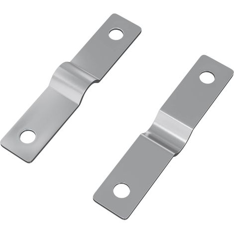 Einschlagplatte 2 pcs Silber 50 x 10 x 1,2 mm Eisen vidaXL