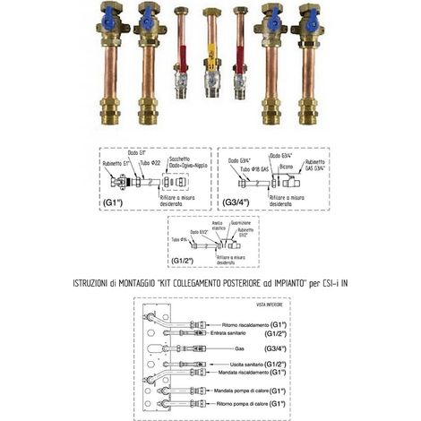 Baxi Kit collegamento inferiore impianto CSI IN 7217125
