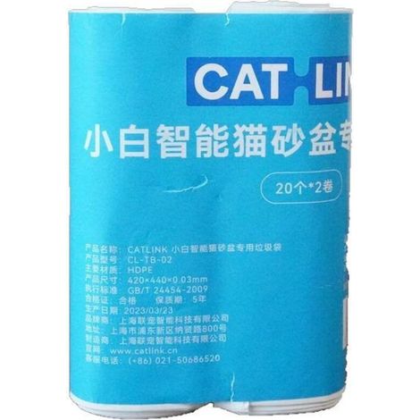 2 rouleaux, pour sacs à litière autonettoyants CatLink, bac à litière Catlink Baymax