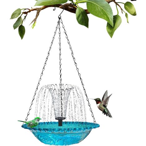 Fontaines solaires pour oiseaux Alimentateur solaire à effet cascade Fontaine pour bain d'oiseau extérieur de patio Pour jardin, cour, aménagement paysager, observation des oiseaux et de la (1/5)