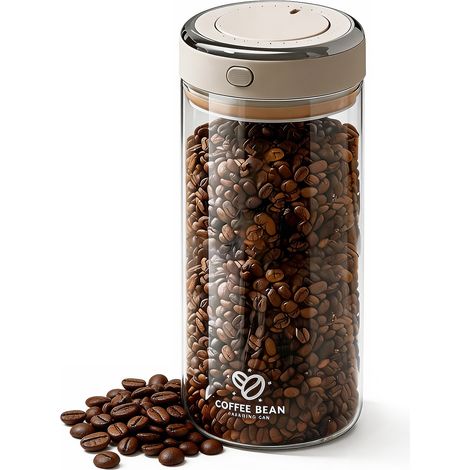 1700ML Glas Kaffeedose Luftdicht, Kaffeebohnen Behälter (1/5)