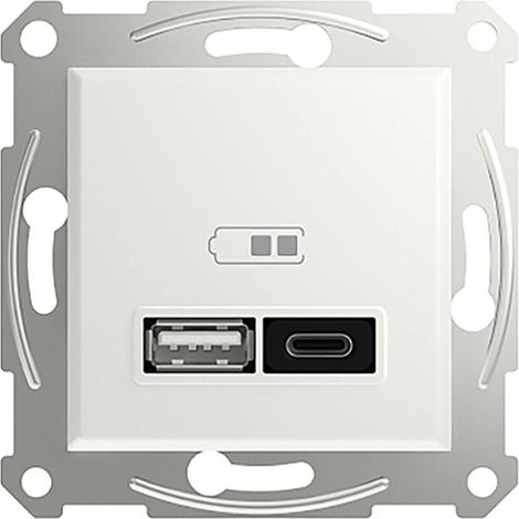 Schneider Electric Presa USB Asfora Bianco (lucido) EPH2770421D 1 pz. (1/5)