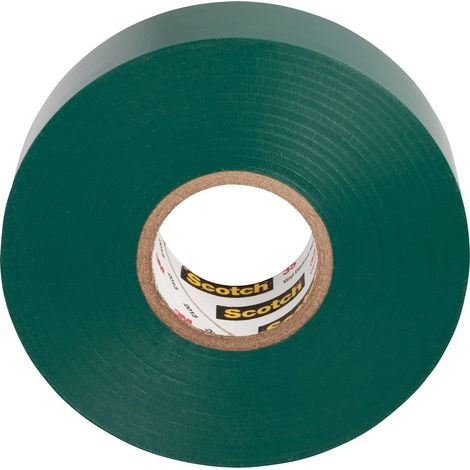3M Scotch 35 Nastro Isolante per Codifica Cavi Elettrici Vinile, 19 mm x 20 m, 1 Rotolo, Verde (1/4)