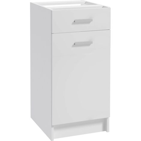 Meuble de cuisine suspendu - Armoire De Cuisine Blanche - Mate - 40 X 82 X 49 Cm - Armoire Basse - Meuble De Cuisine (1/4)