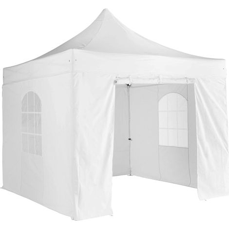 Mur porte zippable pour tente pliante blanc 3m 520g/m² - M2 (1/7)