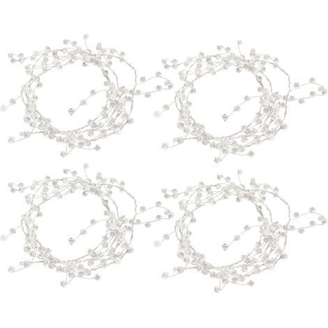 4-teilige Kristallperlen-Lichterkette, 125 cm lang, elegante transparente Lichterkette für Hochzeits- und Partydekoration (1/5)