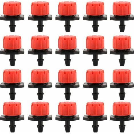 100 Stück 16-mm-Bewässerungstrimmer, einstellbare Tropfbewässerung, automatische Mikro-Tropfbewässerung für Pflanzen, Gewächshäuser und Rasenflächen (1/5)
