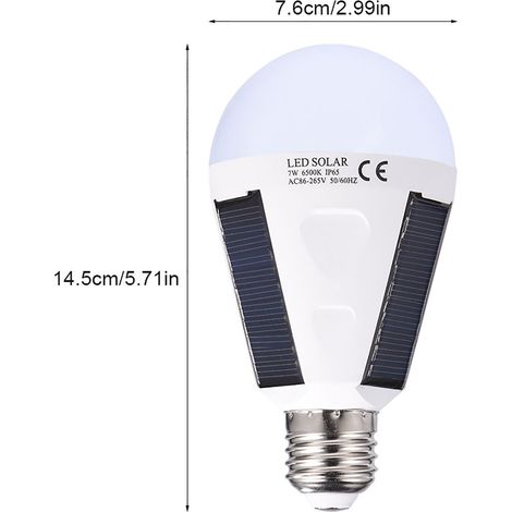 Lampadina a pannello solare LED da 7W - Portatile e impermeabile per il campeggio (1/5)