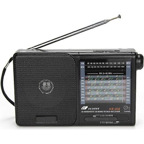 Mini Radio FM/MW/SW1-18 Numérique Pocket Radio avec LCD Affichage Telescopic Antenne Compact Travel Récepteur Radio (1/5)