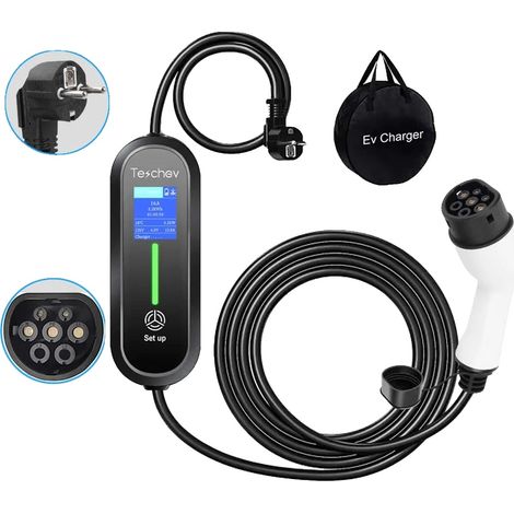 Chargeur de Véhicule Électrique, Compatibilité Type 2, Courant Réglable, Nouveau 3.5kW 16A Type 2, TYPE2 (1/2)