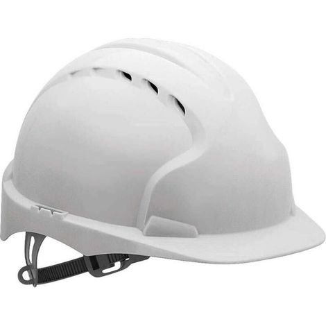 Casque Ventilé,Casque de Sécurité Construction avec Sangle 6 Points, Tour de tête réglable, Très Respirant pour Hommes, Femmes - blanc (1/4)