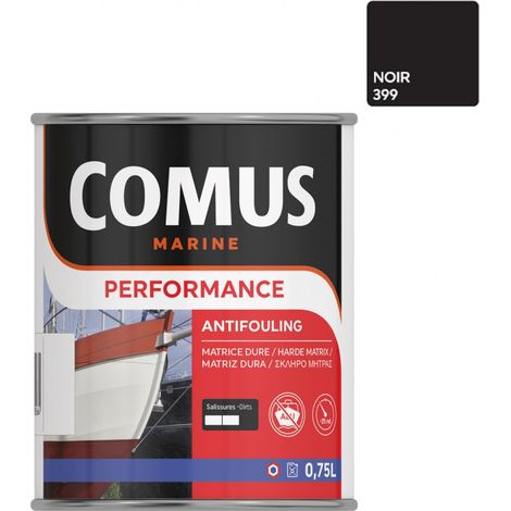 Comus – Antifouling Performance noir 0,75L – Peinture à matrice dure pour bateaux et coques polyester, acier, bois – Aspect satiné