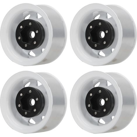 Jantes Universelles 4 Roues 1.55" pour Modèles RC Axial AX90069 - Blanc (1/5)