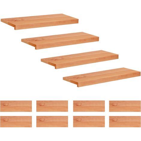 Marches d'escalier 12 pièces 80 x 30 x 2 cm Vernis