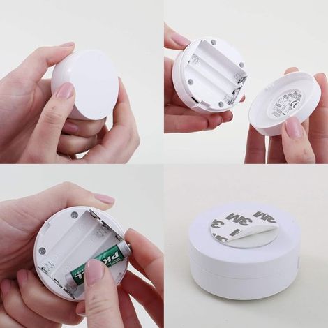 Illuminazione, illuminazione a LED per armadietti con telecomando, dimmerabile, illuminazione sottopensile, a batteria, luce notturna per camera da letto, con funzione timer (1/5)