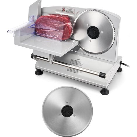 Trancheuse Électrique 150 W, Trancheuse à Jambon avec Lame Tranchante de 170 mm, pour Saucisson Pain Fromage Viande Charcuterie, Épaisseur de Coupe Réglable 0-15 mm, Vitesse 65-90 tr/min (1/5)