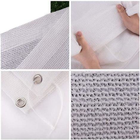 Voile d'ombrage, maille, ombrage, pour plantes, extérieur, protection solaire, résistant aux UV, bâche de terrasse, 1M1M (1/4)