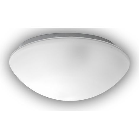 LED-Deckenleuchte / Deckenschale rund, Glas satiniert mit Klarrand, Ø 25cm