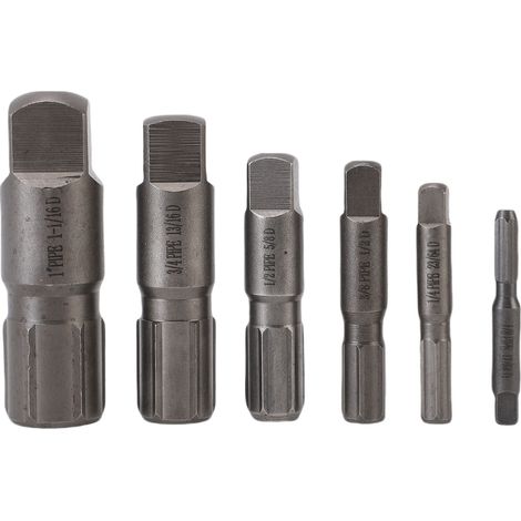 Kit di estrazione per tubi, set di attrezzi per la rimozione di viti rotte da tubi filettati da 1/8" a 1", 6 pezzi (1/5)