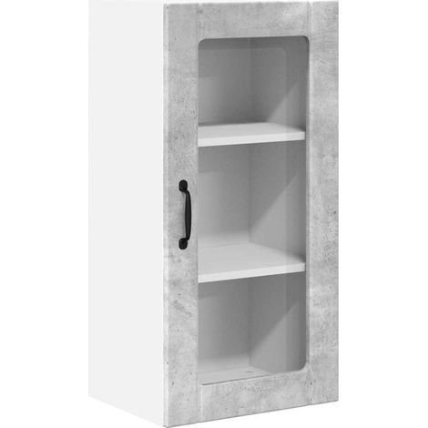 Meuble mural de cuisine,Armoire de cuisine avec étagère Gris béton 40 x 31 x 80 cm CFW74086 (1/5)