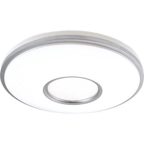 Perote 36W Deckenleuchte, weiß/silber, 3528 lm, 39x39x7,5 cm, einstellbare Steuerung