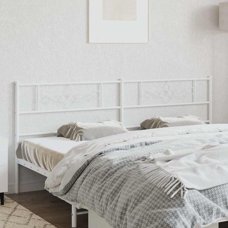 Tête de lit de remplacement métal blanc 200 cm (1/5)