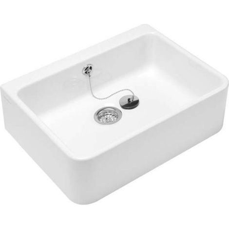 Villeroy & Boch – Raccord de trop-plein chromé – Bouchon d'évier en plastique – Diamètre 62 mm – EN 274 – Accessoire de plomberie (1/6)