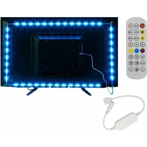 Kit strisca LED TV Controller WIFI + telecomando 60 LED Alexa Google Home OP4327 (1/3)