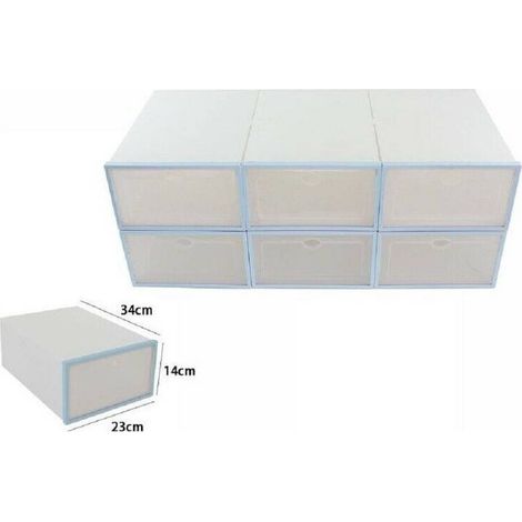TRADE SHOP - Organizer Porta Scarpe A Cubi 6 Scomparti 6 Paia Box Contenitore Scarpiera 70521 -