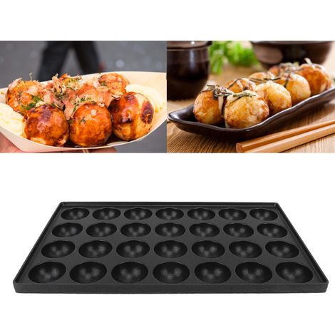 [Máquina para takoyaki con 28 cavidades] Placa de cocción para takoyaki y huevos de codorniz, con revestimiento antiadherente, de aluminio, 33 cm (1/5)