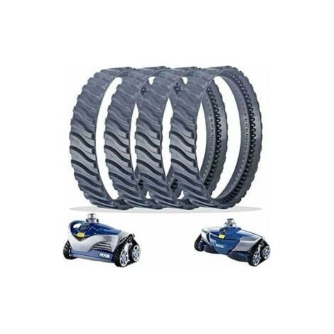 4 chaînes de rechange noires pour roues de nettoyage de piscine. chaînes pneumatiques R0526100. compatibles avec les nettoyeurs de piscines creusées Zodiac (1/5)