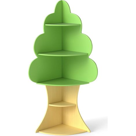 Bibliothèque enfant 5 niveaux, présentoir à livres pour rangement et lecture, avec dispositif anti-basculement, verte (1/5)