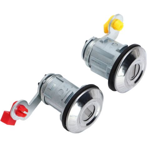 Cylindre de serrure de porte gauche droite avec 2 clés YE05506A Remplacement pour MITSUBISHI L200 2001-2005 (1/5)