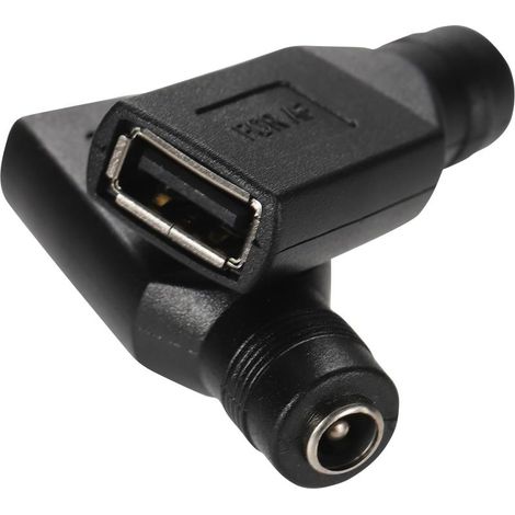 3-teiliger USB-A-auf-DC-Netzadapter, USB 2.0-Buchse auf 5,5 x 2,1 mm-Buchse-Anschlusskonverter zum Laden von Laptops (1/4)